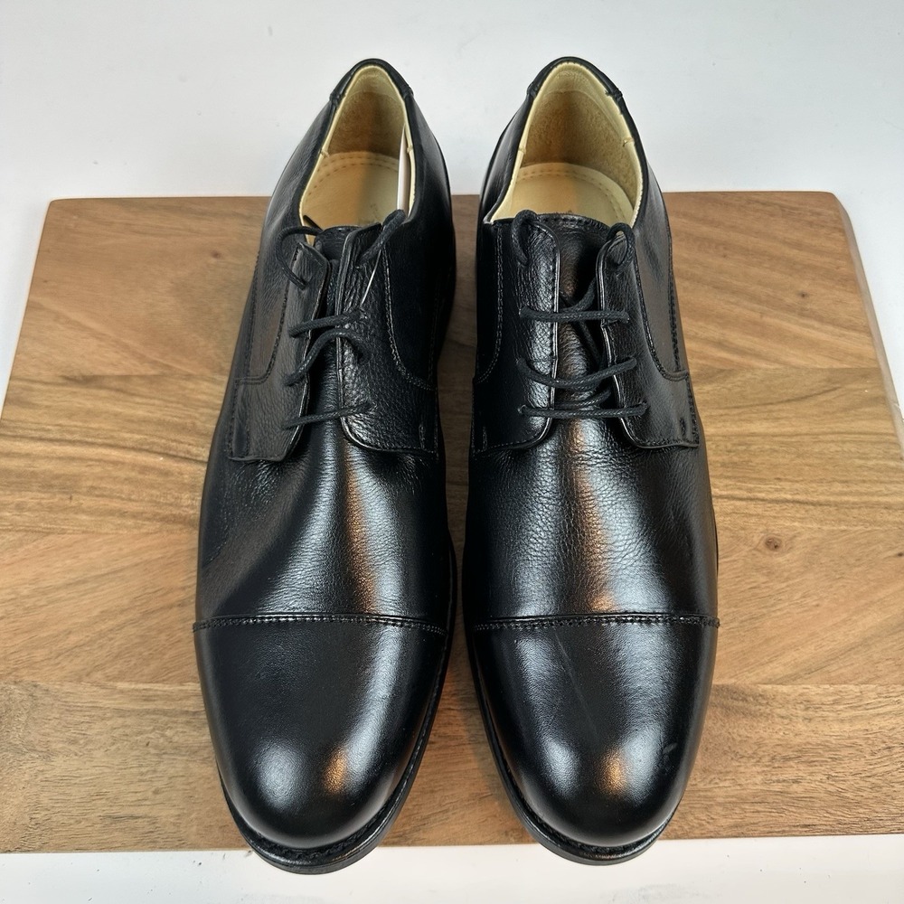 New Mens Belvedere Duke Cap Toe Oxfords Leather Black Dress Shoes Size 11‎ EEE - Picture 4 of 8